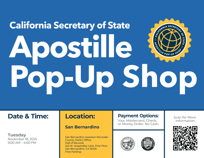 Apostille Pop-Up Shop Event, November 18, 2025
